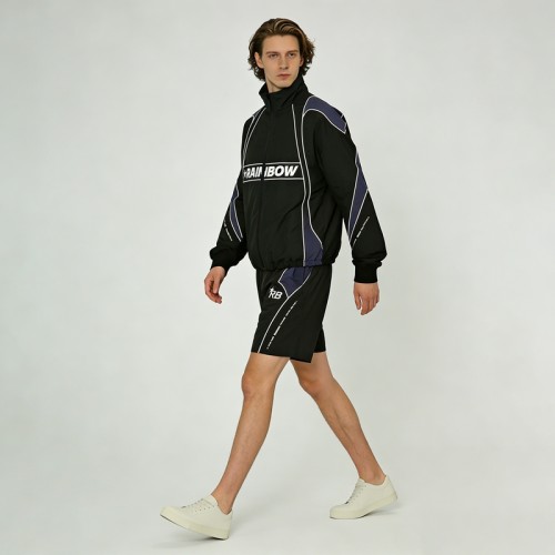 Silk Screen Print Racing Tracksuits | Windproof | Nylon Blend | Streetwear and Sportswear | Custom Streetwear