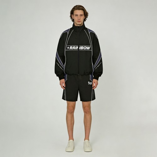 Silk Screen Print Racing Tracksuits | Windproof | Nylon Blend | Streetwear and Sportswear | Custom Streetwear