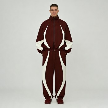 Custom Color Block Panel TrackSuits | Windproof Polyester Blend | Streetwear and Casual Wear | OEM Streetwear