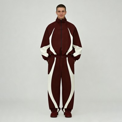 Custom Color Block Panel TrackSuits | Windproof Polyester Blend | Streetwear and Casual Wear | OEM Streetwear