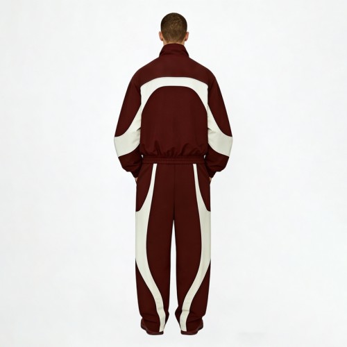 Custom Color Block Panel TrackSuits | Windproof Polyester Blend | Streetwear and Casual Wear | OEM Streetwear