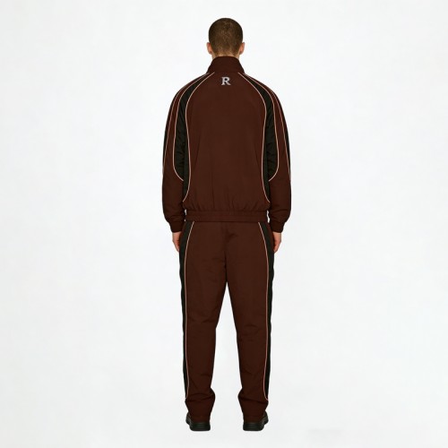 Custom Embroidered Color Block Tracksuits | Windproof Nylon Blend | Streetwear and Sportswear | OEM Streetwear
