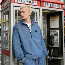 Embroidered Reflective Half-Zip Track Jacket | Water-Resistant Nylon Blend | Streetwear and Casual Wear | OEM Streetwear