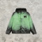Gradient Spray Dye Embroidered Hooded Windbreaker | Waterproof Lightweight Nylon Streetwear | OEM Streetwear