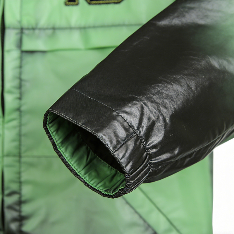 Gradient Spray Dye Embroidered Hooded Windbreaker