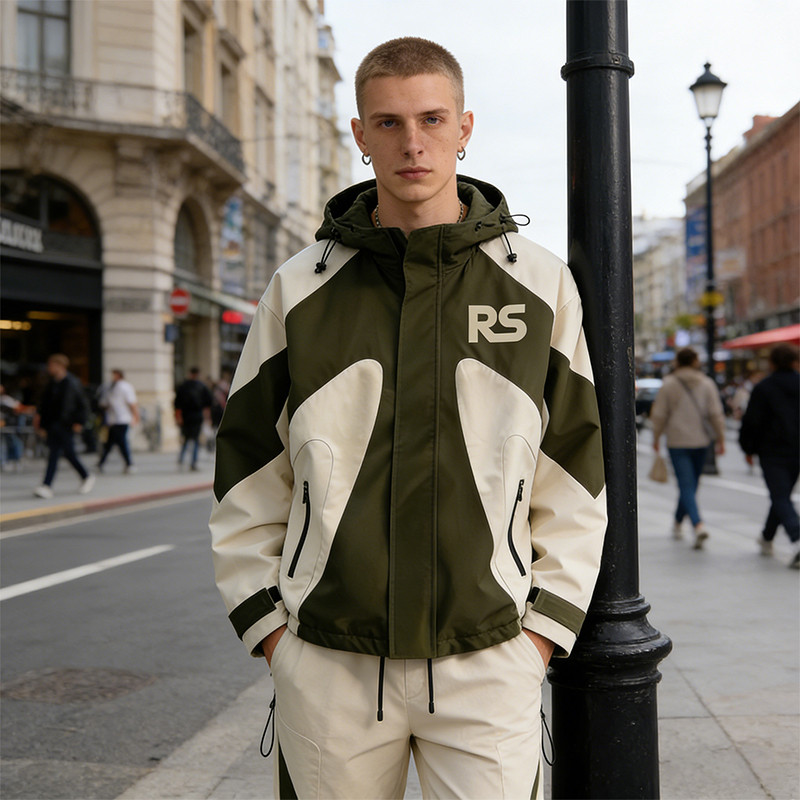 Men's Color Block Patchwork Nylon Jacket