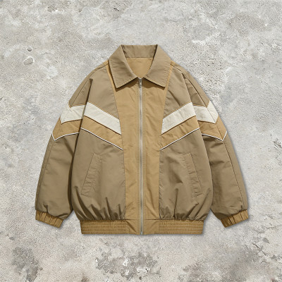 Men's Nylon Patchwork Collar Jacket | Lightweight Breathable and Retro Streetwear | Custom Streetwear Manufacturer