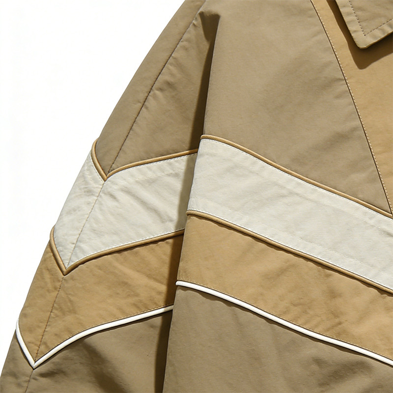 Men's Nylon Patchwork Collar Jacket