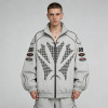 Men's Nylon Screen Print and Applique Embroidered Racing Jacket | Lightweight Streetwear | OEM Streetwear