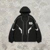 Men's Towel Embroidery Applique Screen Print Hooded Jacket | Waterproof Windbreaker | OEM Streetwear