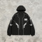 Men's Towel Embroidery Applique Screen Print Hooded Jacket | Waterproof Windbreaker | OEM Streetwear