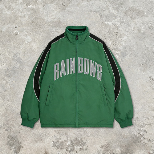 Men's Nylon Applique Patchwork Hooded Jacket | Waterproof and Windproof | Streetwear | OEM Streetwear