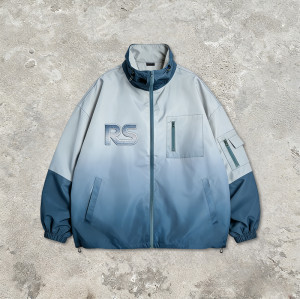 Custom Gradient Patchwork Embroidered Jacket | Streetwear and Outdoor | Custom Streetwear Manufacturer