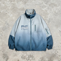 Custom Gradient Patchwork Embroidered Jacket | Streetwear and Outdoor | Custom Streetwear Manufacturer