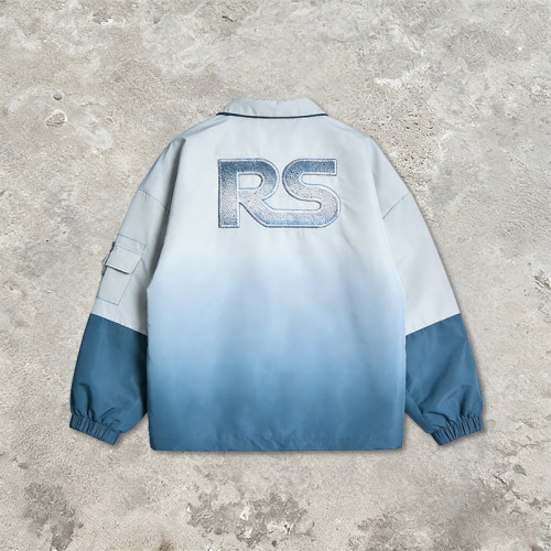 Custom Gradient Patchwork Embroidered Jacket | Streetwear and Outdoor | Custom Streetwear Manufacturer