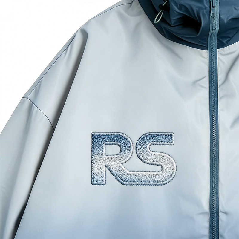 Custom Gradient Patchwork Embroidered Jacket