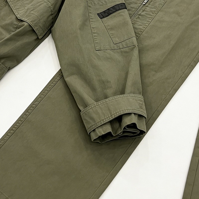 Snow Wash Zip Accent Jacket Cargo Pants Set