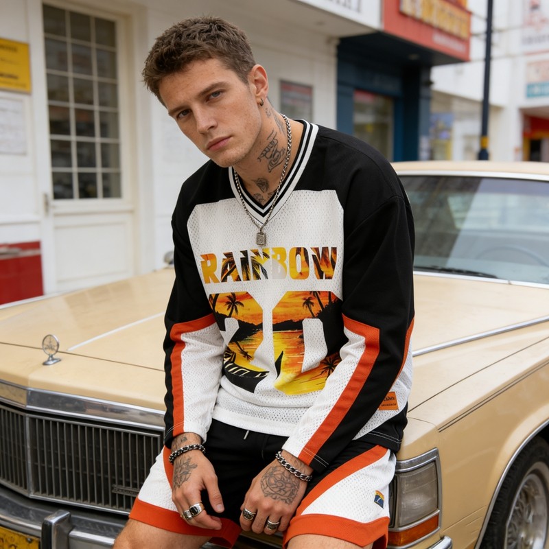 Custom Men's Paneling and DTF Print Mesh Set