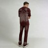 Oversized Sun Faded T-shirt and Sweatpants Set | Silk Screen Print | Hot Fix Rhinestones | Custom Streetwear Manufacturer