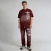 Oversized Sun Faded T-shirt and Sweatpants Set | Silk Screen Print | Hot Fix Rhinestones | Custom Streetwear Manufacturer
