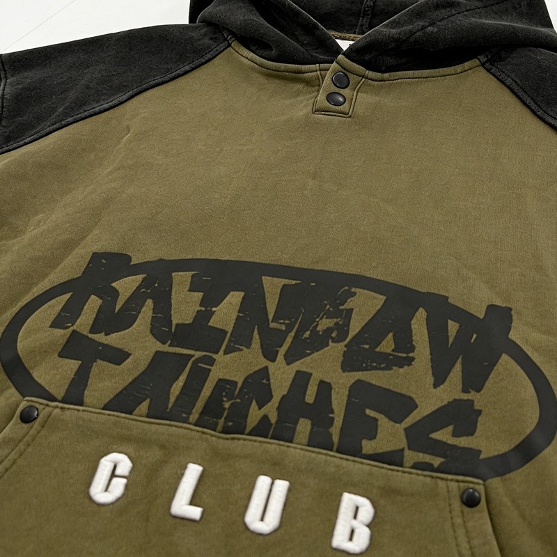 Olive Snow Wash Raglan Tracksuit