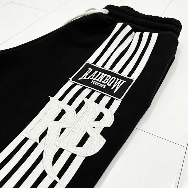 Custom Men's Patch Embroidered Striped Tracksuits