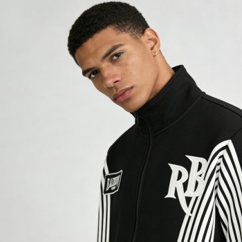 Custom Men's Patch Embroidered Striped Tracksuits | Cotton Blend | Custom Streetwear Manufacturer