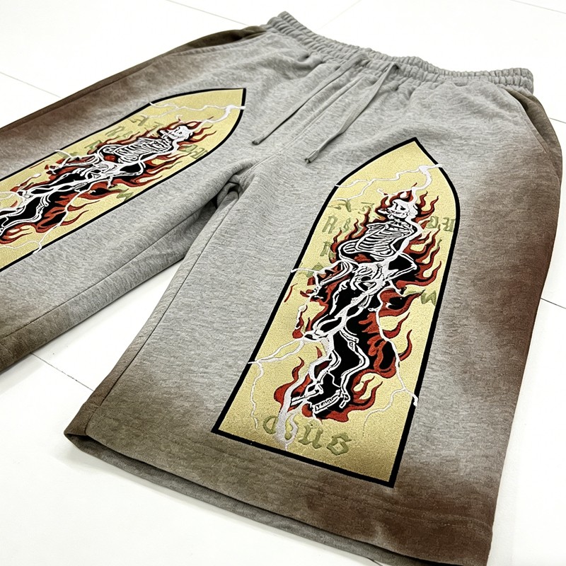 Spray Dye Embroidery Skeleton Tracksuit