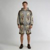 Spray Dye Embroidery Skeleton Tracksuit | Zip Up Hoodie and Shorts | Heavyweight  Streetwear | Streetwear Manufacturer