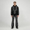 Embroidered Rhinestone Text Tracksuit | Hoodie and Flare Pants | Heavyweight Cotton | OEM Streetwear