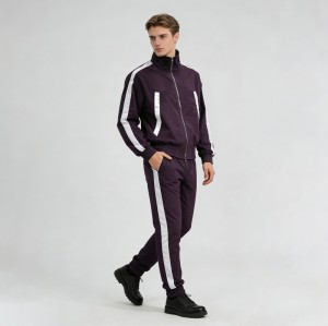 3D Silicone Print Paneled Tracksuits | Cropped Jacket and Joggers | Nylon Fabric | Streetwear Manufacturer