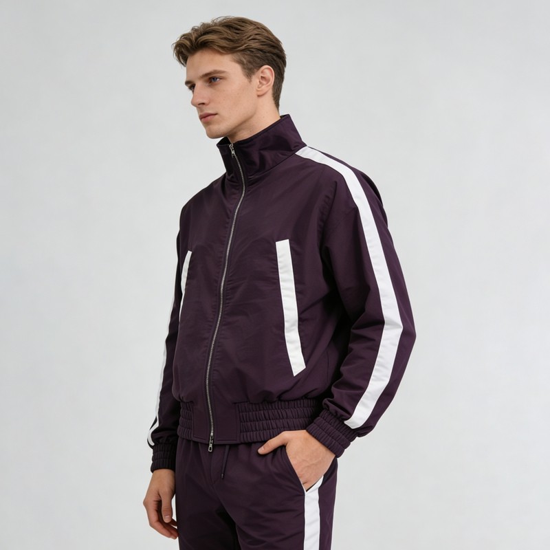 3D Silicone Print Paneled Tracksuits