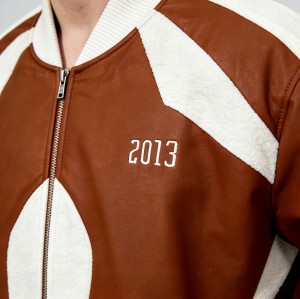 3D Embroidery Paneled Leather Tracksuit | Bomber Jacket and Flare Pants | Custom Streetwear Manufacturer