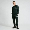 Embroidery and Screen Print Plaid Tracksuit | Polo Collar and Jogger Pants | OEM Streetwear