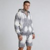 Men's Acid Wash Spray Tie-Dye Tracksuit | Vintage Worn-In Style | Cotton Blend | OEM Streetwear
