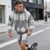 Men's Acid Wash Spray Tie-Dye Tracksuit | Vintage Worn-In Style | Cotton Blend | OEM Streetwear