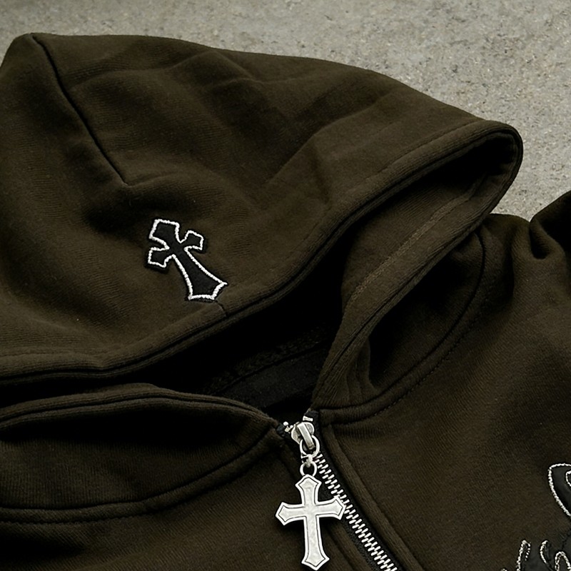 Men's 3D Embroidery Applique Cross Tracksuit