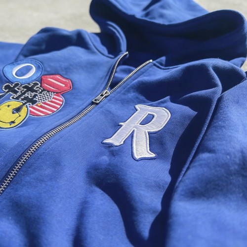 Vintage Washed Spray Dye Embroidery Tracksuit | Embroidery Patchwork Detail | Clothing Manufacturer