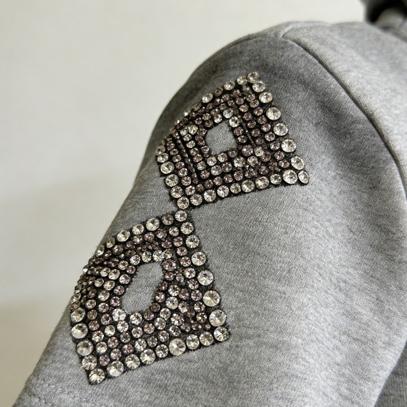 Rhinestone Distressed Washed Spray Dye Tracksuit
