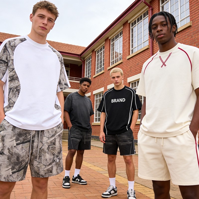 Men's Heat Transfer Camo Paneling Tracksuit