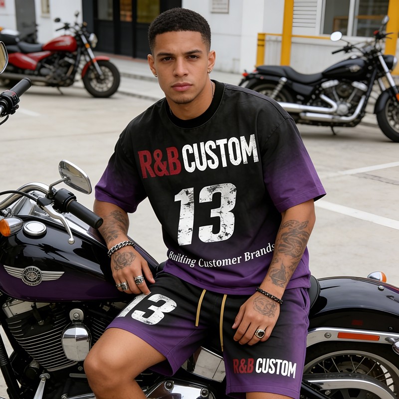 Men's Screen Print Sun Faded Tracksuit