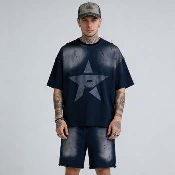 Star Washed Print Sun Faded Tracksuit | Direct Injection | Casual Streetwear | Custom Streetwear Manufacturer
