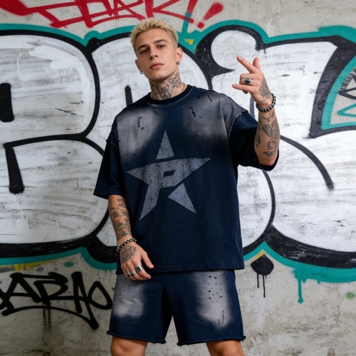 Star Washed Print Sun Faded Tracksuit | Direct Injection | Casual Streetwear | Custom Streetwear Manufacturer