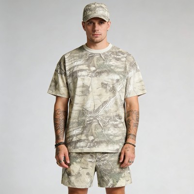 Men's Real Tree Camo Tracksuit | 100% Cotton | Daily Casual Streetwear | Custom Streetwear