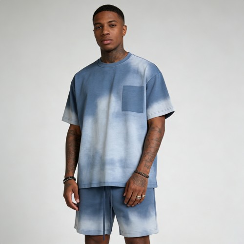 Acid Wash Spray Dye Tracksuit | Loose Fit | Casual Street Style | Custom Streetwear Manufacturer