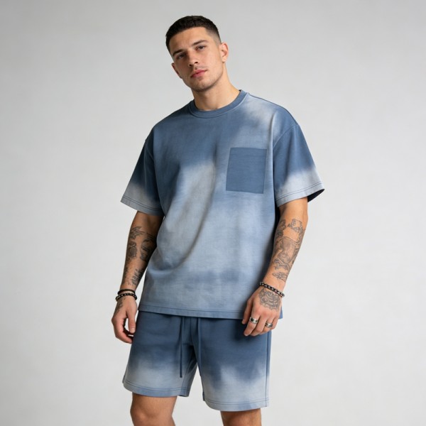 Acid Wash Spray Dye Tracksuit | Loose Fit | Casual Street Style | Custom Streetwear Manufacturer