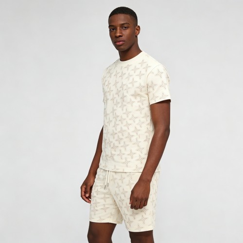 Men's DTG Print Star Graphic Tracksuit | 100% Cotton | Summer Daily Wear | Custom Streetwear