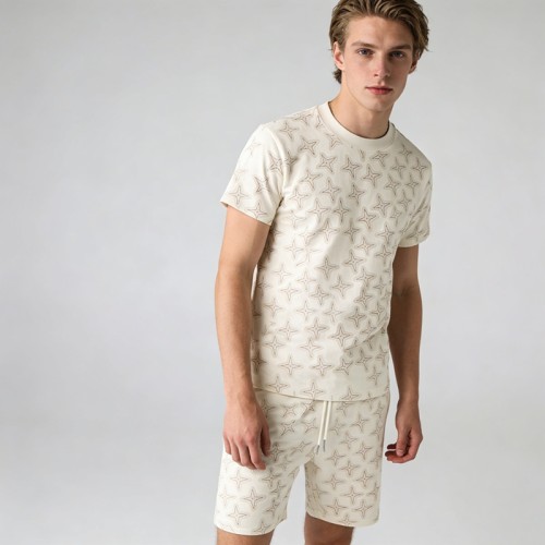 Men's DTG Print Star Graphic Tracksuit | 100% Cotton | Summer Daily Wear | Custom Streetwear