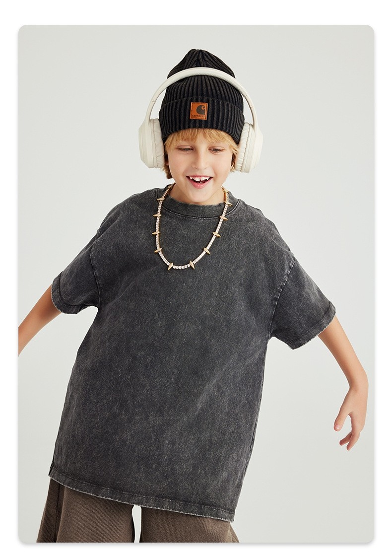 Custom Kids' Acid Washed T-Shirt