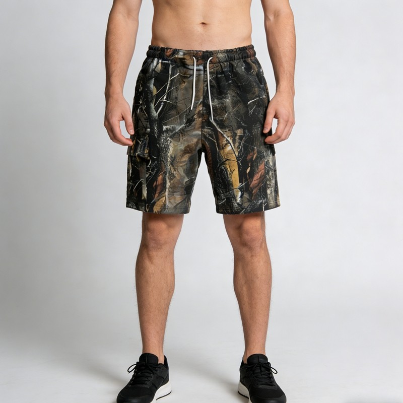 Men's Washed DTG Print Shorts